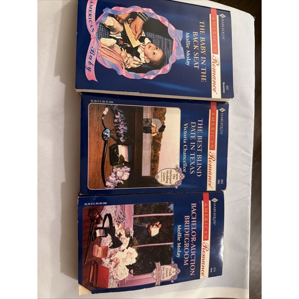 Lot of 3 VTG Harlequin American Romance Series Paperback Books Molly/Chancello